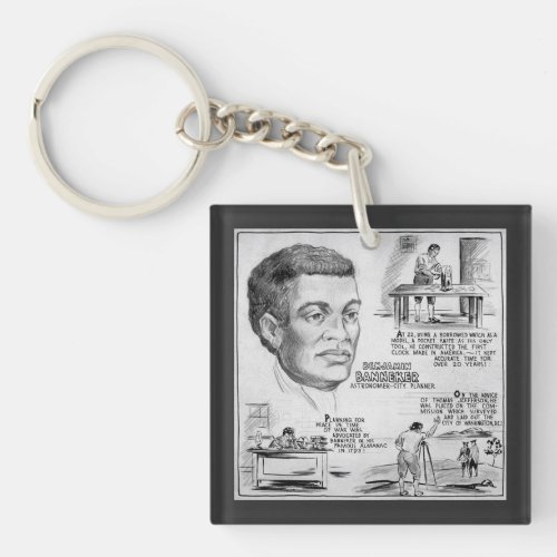 Benjamin Banneker Black American Scientist Keychain