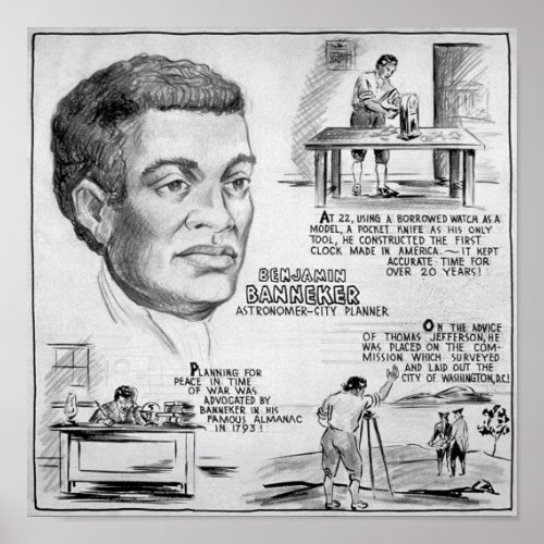 Benjamin Banneker Black American Scientist Poster