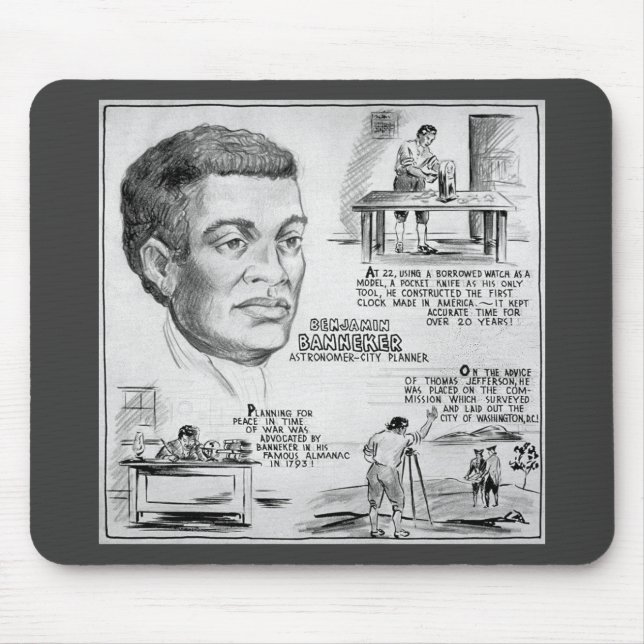 Benjamin Banneker: Black Scientist & Revolutionary Mouse Pad (Front)