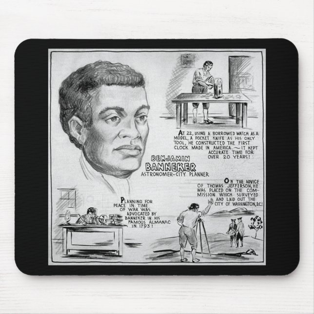 Benjamin Banneker: Black Scientist & Revolutionary Mouse Pad (Front)