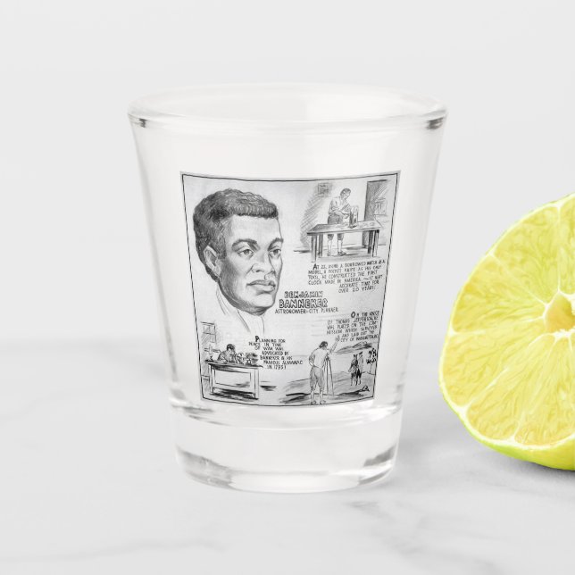 Benjamin Banneker: Black Scientist & Revolutionary Shot Glass (Front)