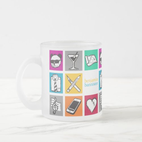 benjamin bannister Cube Frosted Glass Coffee Mug