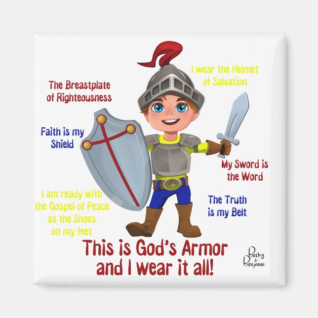 Benjamin be Brave - Armor of God2 Magnet (Front)