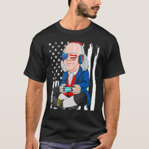 Benjamin Ben Franklin Gamer 4th Of July American K T-Shirt