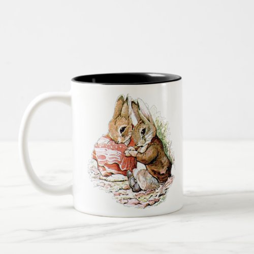 Benjamin Bunny and Peter Rabbit plan their raid Two_Tone Coffee Mug