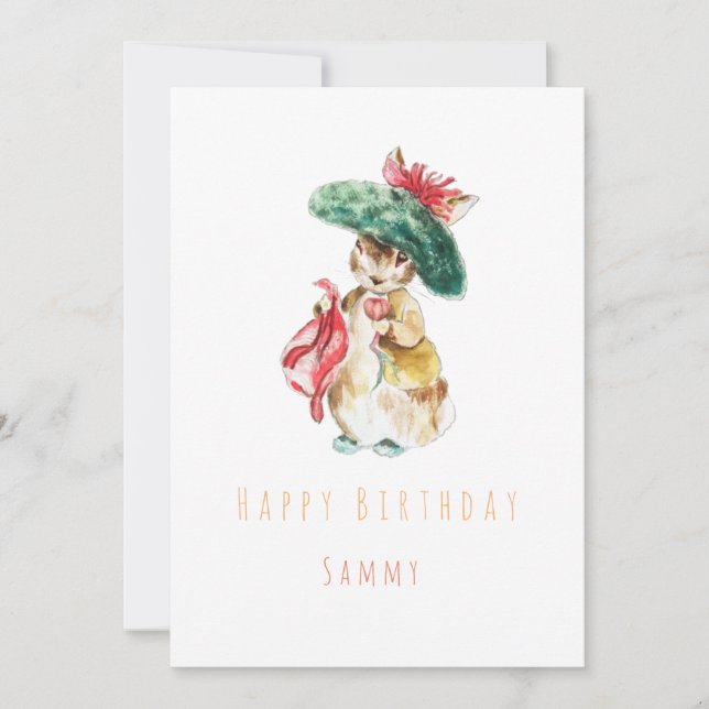 Benjamin Bunny birthday greeting card  (Front)