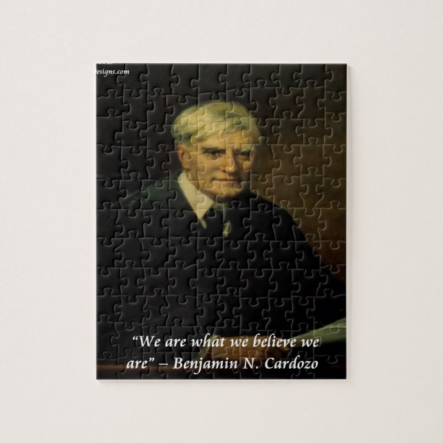 Benjamin Cardozo "Who We Are" Quote Jigsaw Puzzle (Vertical)