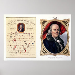 Benjamin Franklin 1847 Poster