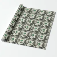 Vintage Money Gift Wrap, Wrapping Paper, Money, Ben Franklin