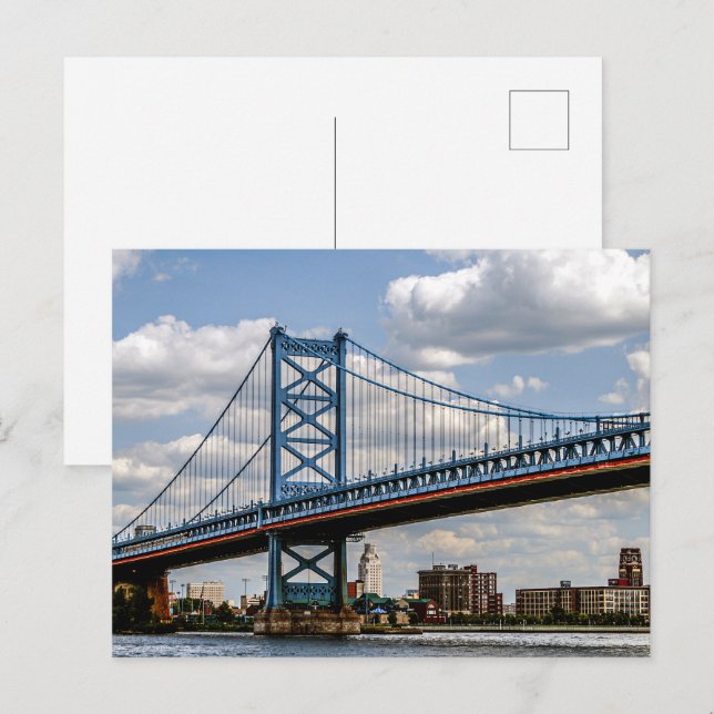 Benjamin Franklin Bridge, Philadelphia, PA Postcard (Front/Back)
