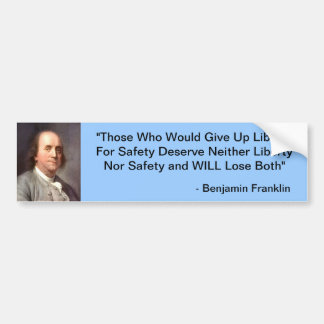 Benjamin Franklin Bumper Sticker