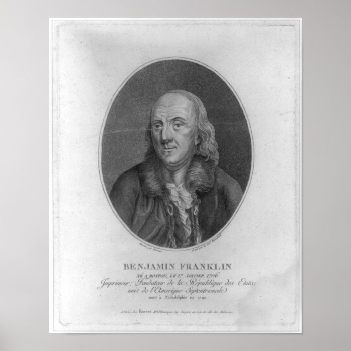 Benjamin Franklin By Claude Louis Desrais Posters