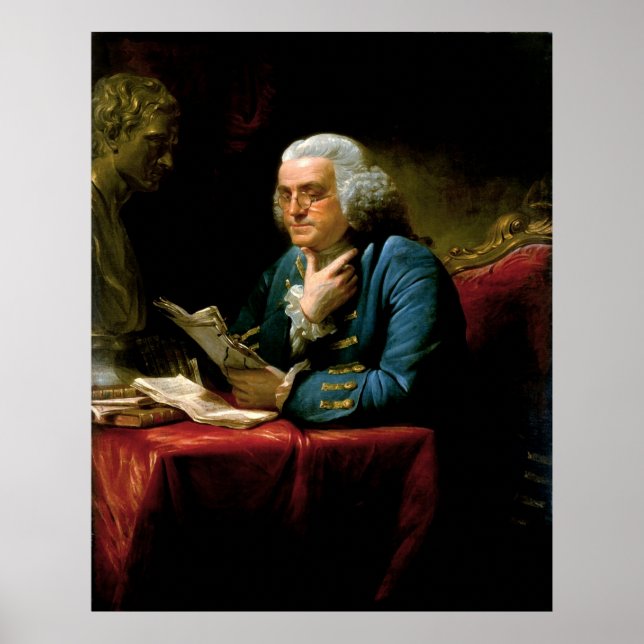 Benjamin Franklin by David Martin done in 1767 Poster (Front)