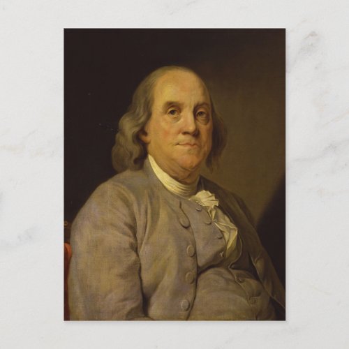 Benjamin Franklin by Joseph_Siffred Duplessis Postcard