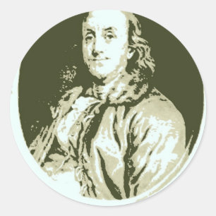 Benjamin Franklin Classic Round Sticker