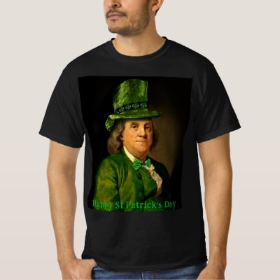 Benjamin Franklin Clover St Patrick's Day T-Shirt