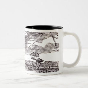 Benjamin Franklin Conducts his Kite Experiment Two-Tone Coffee Mug