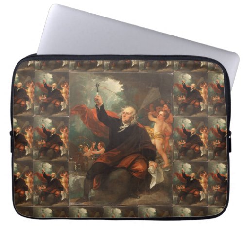 Benjamin Franklin Drawing Electricity from the Sky Laptop Sleeve