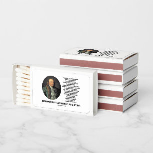 Benjamin Franklin Evaluating Probabilities Quote Matchboxes