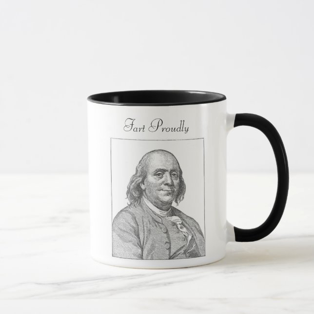 Benjamin Franklin Fart Proudly Mug (Right)