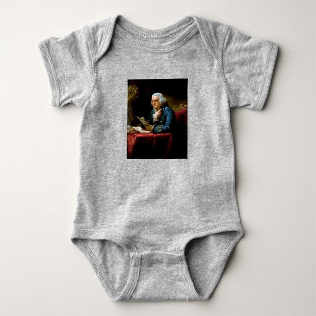 Benjamin Franklin, Founder Inventor Scientist  Baby Bodysuit (Front)