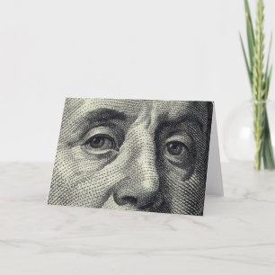 Benjamin Franklin Greeting Card (Money Inside)