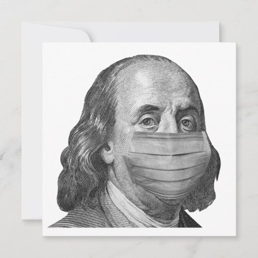 Benjamin Franklin in mask (Front)