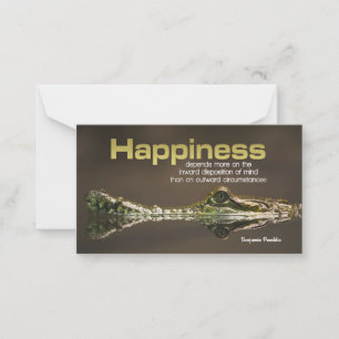 Benjamin Franklin Inspirational Quote "Happiness" Note Card