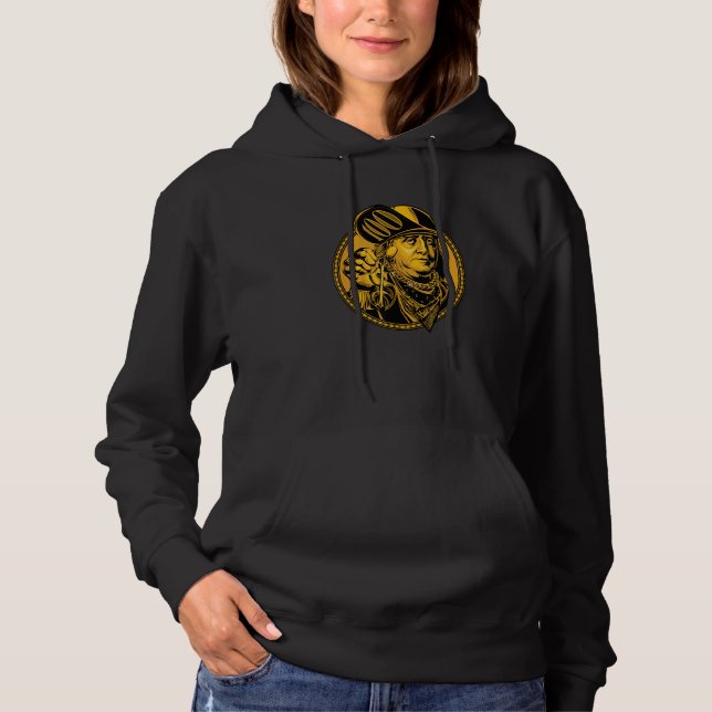 Benjamin Franklin Money Gangster Aesthetic Edgy St Hoodie (Front)