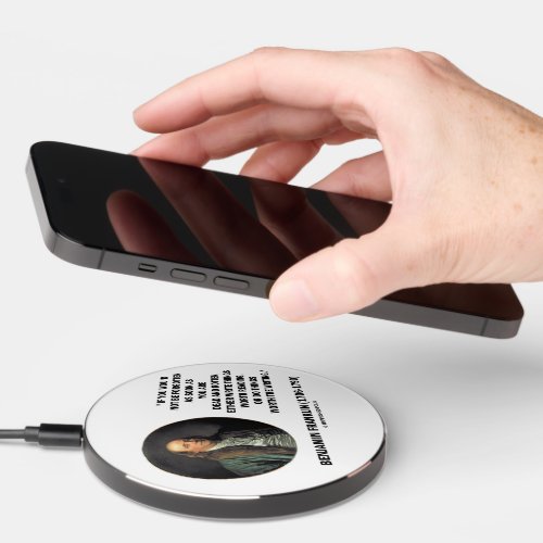 Benjamin Franklin Not Be Forgotten Reading Writing Wireless Charger