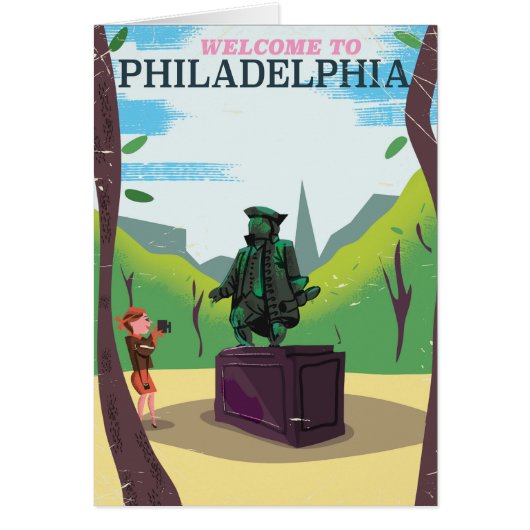 Benjamin Franklin Philadelphia cartoon Cards (Front)