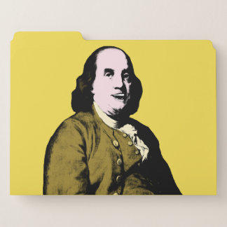 Benjamin Franklin Pop Art Style File Folder