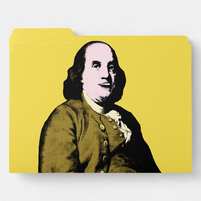 Benjamin Franklin Pop Art Style File Folder (Front Left)