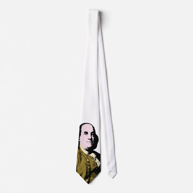 Benjamin Franklin Pop Art Style Tie (Front)