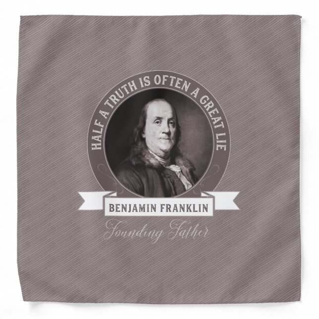 Benjamin Franklin Quotation Bandana (Front)