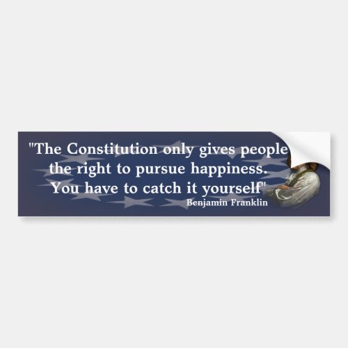 Benjamin Franklin Quote on The Constitution Bumper Sticker