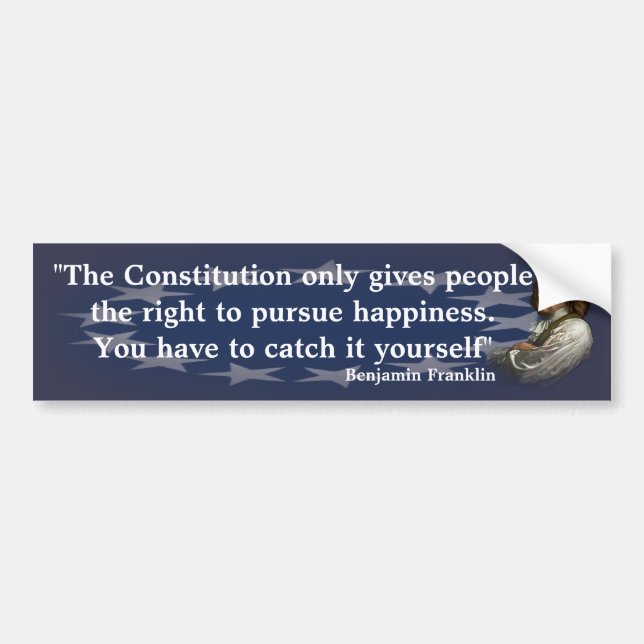 Benjamin Franklin Quote on The Constitution Bumper Sticker (Front)