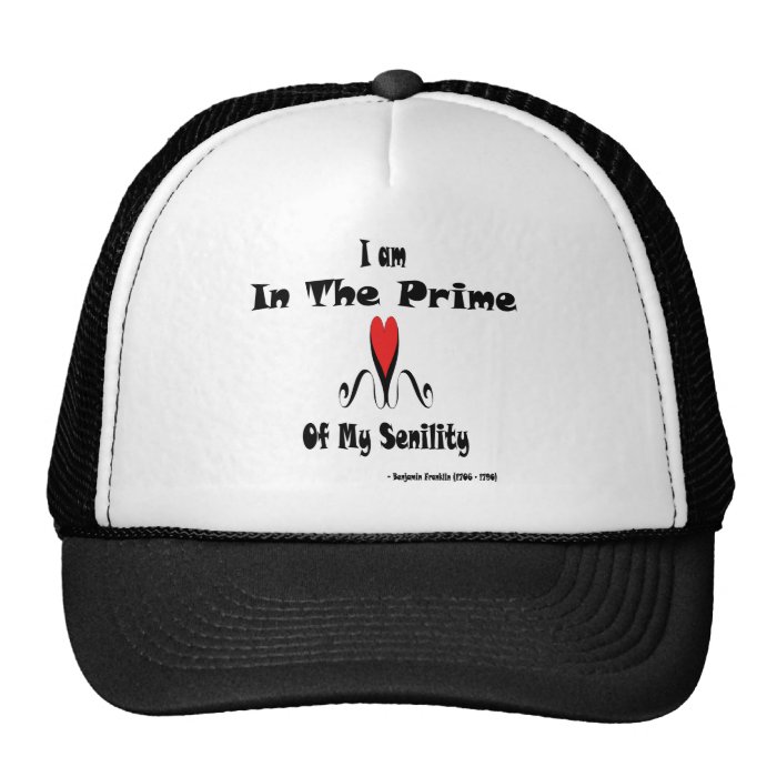 Benjamin Franklin Senility Mesh Hats