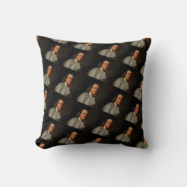BENJAMIN FRANKLIN   THROW PILLOW (Front)