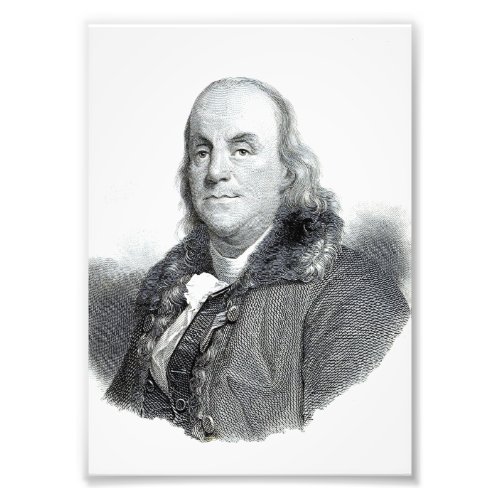 Benjamin Franklin usa president united states amer Photo Print
