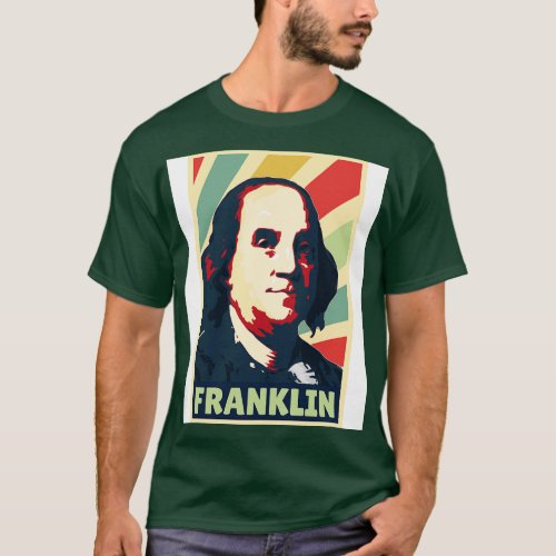 Benjamin Franklin Vintage Colors T_Shirt