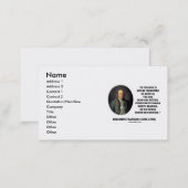 Benjamin Franklin Write Things Worth Reading Do Business Card (Front/Back)