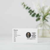 Benjamin Franklin Write Things Worth Reading Do Business Card (Standing Front)