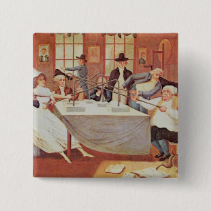 Benjamin Franklin's experiments with electricity Button