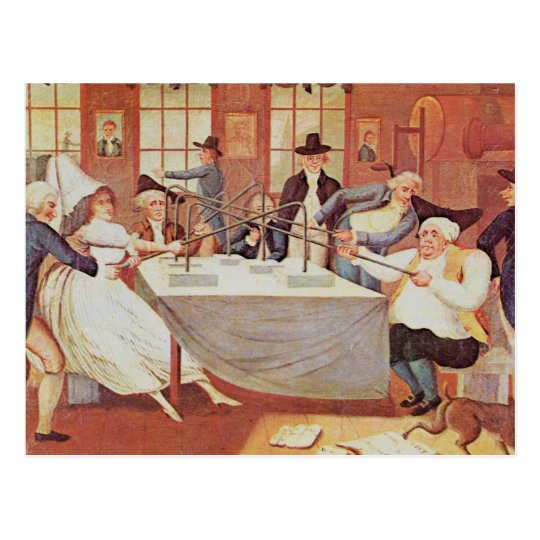 Benjamin Franklin's experiments with electricity Postcard