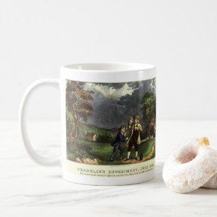 Benjamin Franklin's Lightning and Kite Experiment Coffee Mug