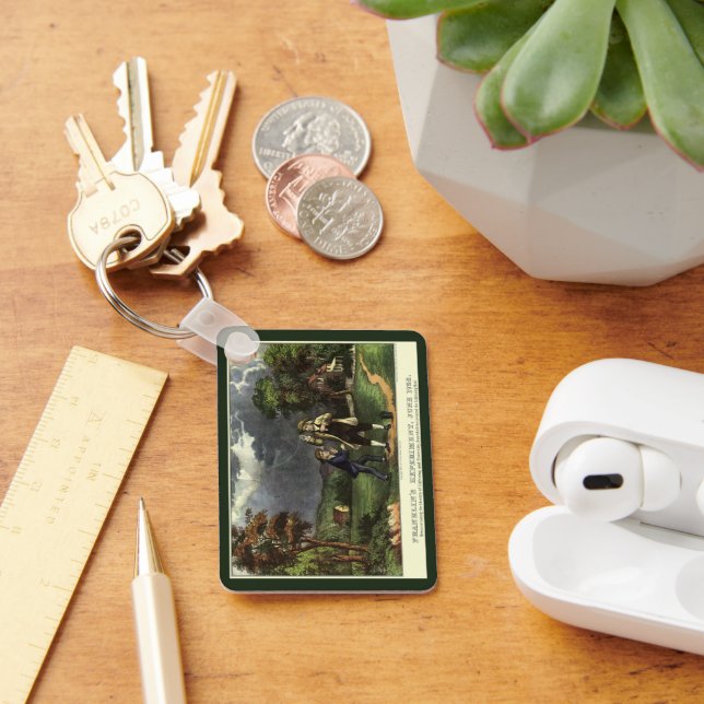 Benjamin Franklin's Lightning and Kite Experiment Keychain (Desk)
