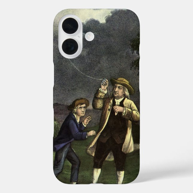 Benjamin Franklin's Lightning with Kite Experiment Case-Mate iPhone Case (Back)