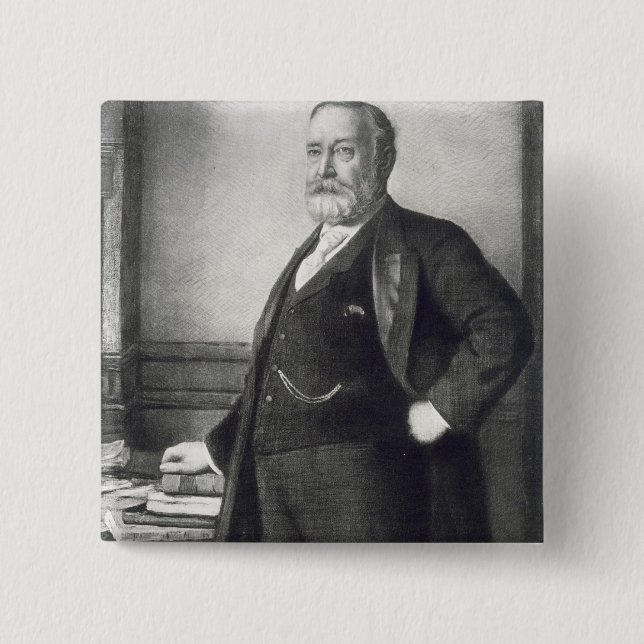 Benjamin Harrison (1833-1901), 23rd President of t Button (Front)
