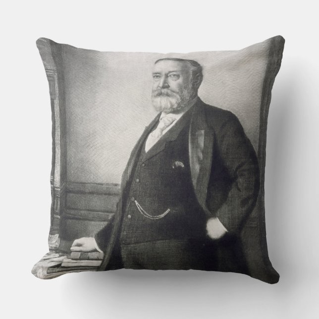 Benjamin Harrison (1833-1901), 23rd President of t Throw Pillow (Front)